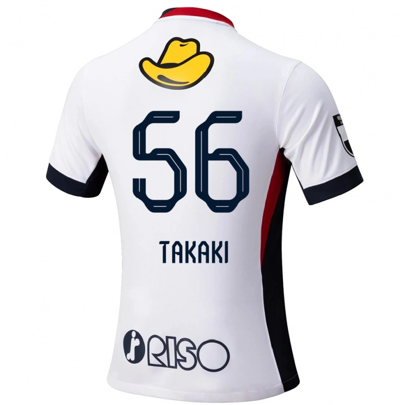 Danxen Kinder Eito Takaki #56 Weiß Schwarz Auswärtstrikot Trikot 2025/26 T-Shirt