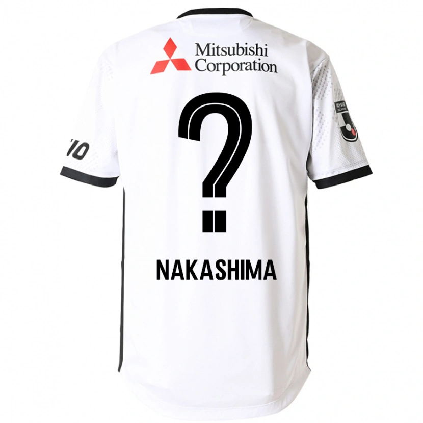 Danxen Kinder Riku Nakashima #0 Weiß Schwarz Auswärtstrikot Trikot 2025/26 T-Shirt