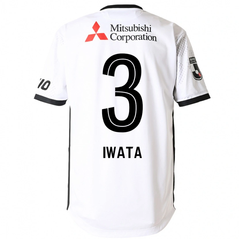Danxen Kinder Yuki Iwata #3 Weiß Schwarz Auswärtstrikot Trikot 2025/26 T-Shirt