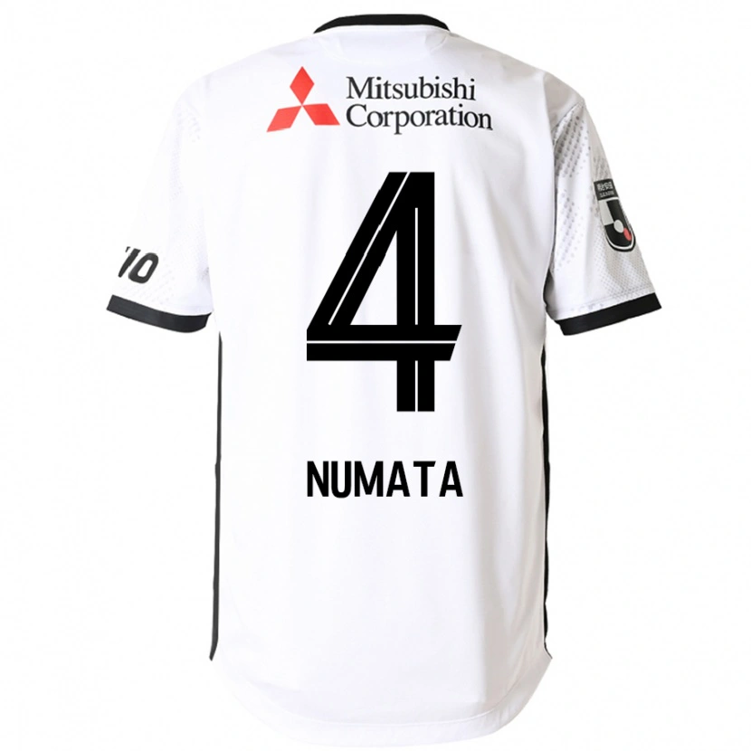 Danxen Kinder Seisa Numata #4 Weiß Schwarz Auswärtstrikot Trikot 2025/26 T-Shirt
