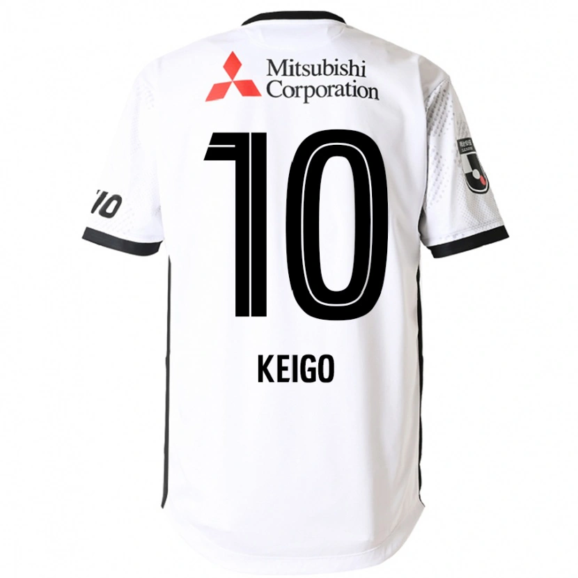 Danxen Kinder Keigo Higashi #10 Weiß Schwarz Auswärtstrikot Trikot 2025/26 T-Shirt