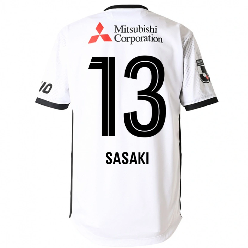 Danxen Kinder Shoei Sasaki #13 Weiß Schwarz Auswärtstrikot Trikot 2025/26 T-Shirt
