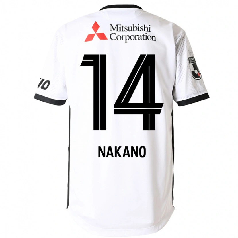 Danxen Kinder Yui Nakano #14 Weiß Schwarz Auswärtstrikot Trikot 2025/26 T-Shirt