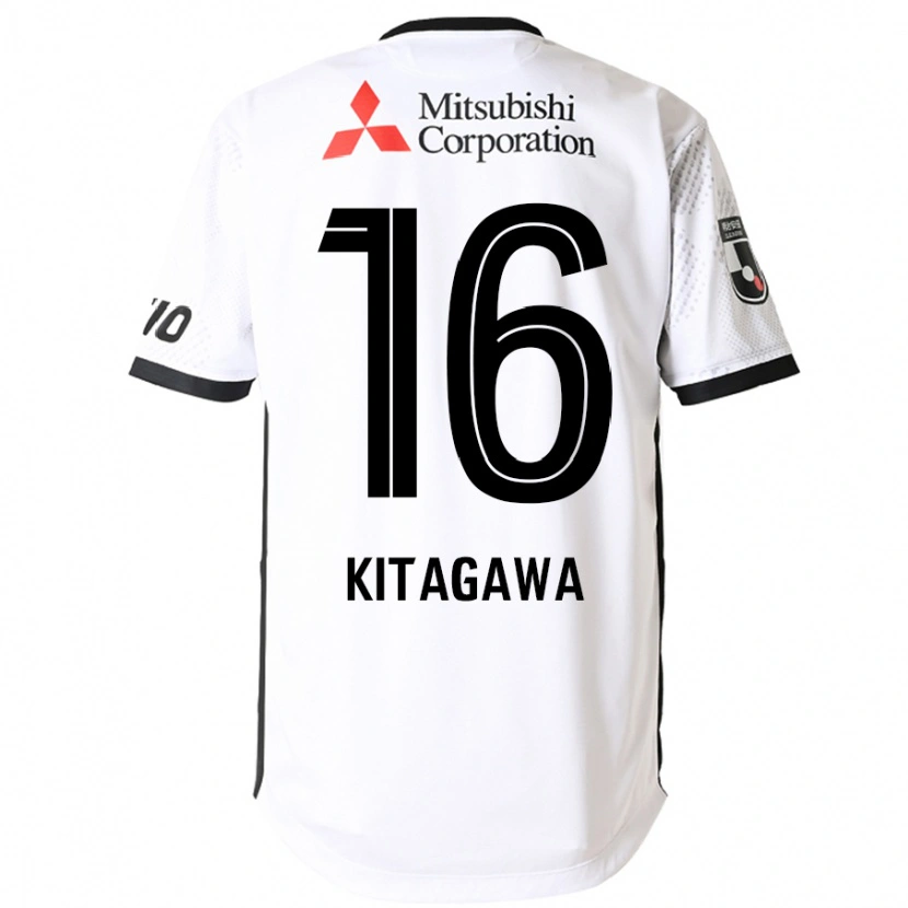 Danxen Kinder Rento Kitagawa #16 Weiß Schwarz Auswärtstrikot Trikot 2025/26 T-Shirt