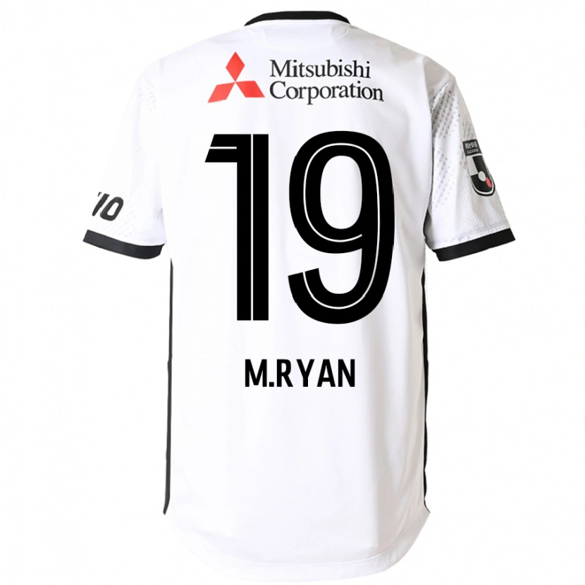 Danxen Kinder Marcelo Ryan #19 Weiß Schwarz Auswärtstrikot Trikot 2025/26 T-Shirt
