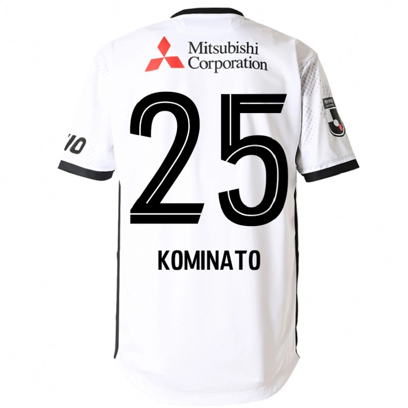 Danxen Kinder Tsuna Kominato #25 Weiß Schwarz Auswärtstrikot Trikot 2025/26 T-Shirt