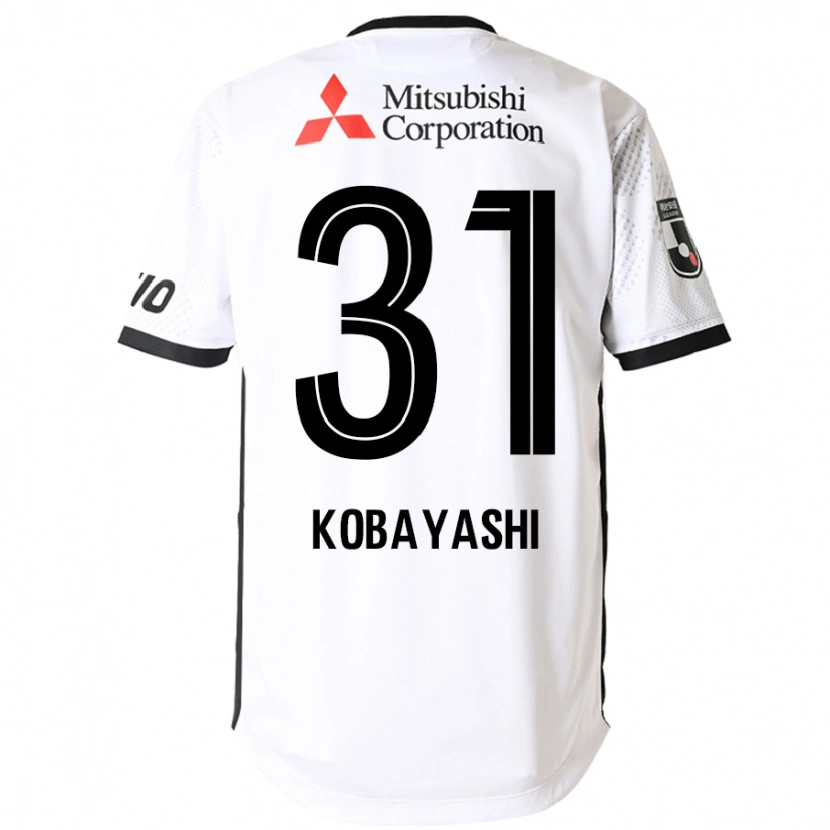 Danxen Kinder Masataka Kobayashi #31 Weiß Schwarz Auswärtstrikot Trikot 2025/26 T-Shirt