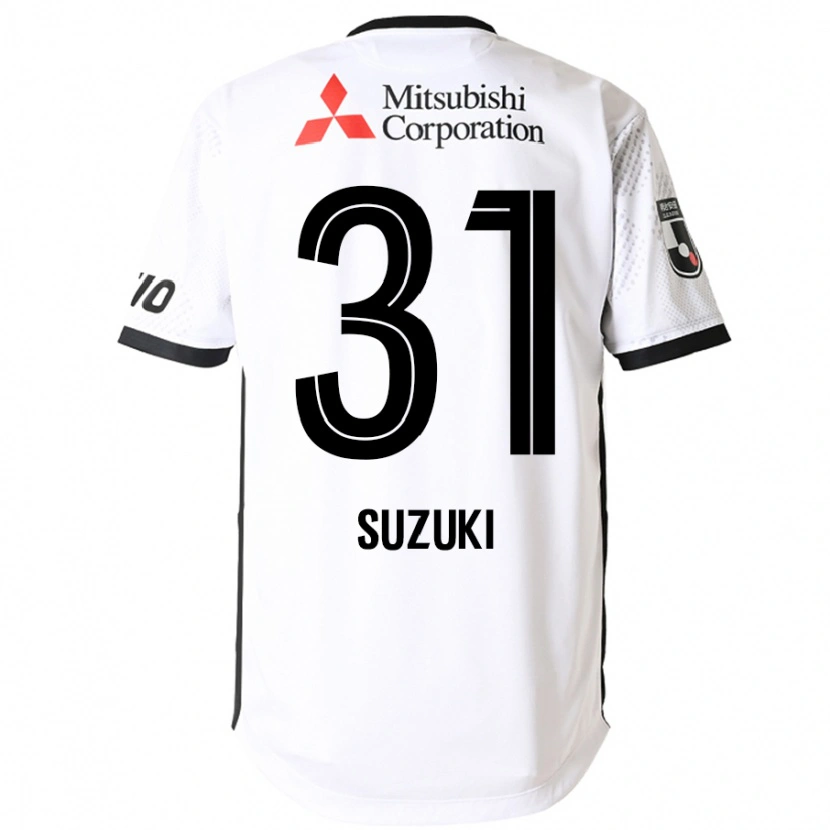 Danxen Kinder Kaede Suzuki #31 Weiß Schwarz Auswärtstrikot Trikot 2025/26 T-Shirt