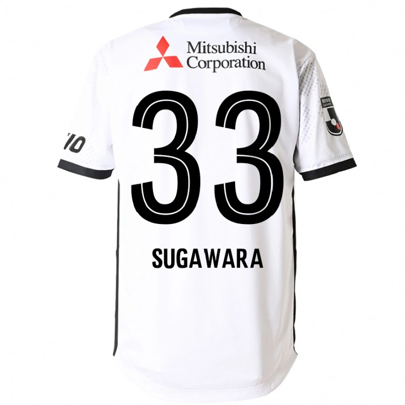 Danxen Kinder Yuta Sugawara #33 Weiß Schwarz Auswärtstrikot Trikot 2025/26 T-Shirt