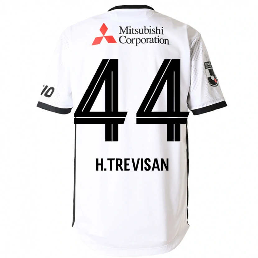Danxen Kinder Henrique Trevisan #44 Weiß Schwarz Auswärtstrikot Trikot 2025/26 T-Shirt