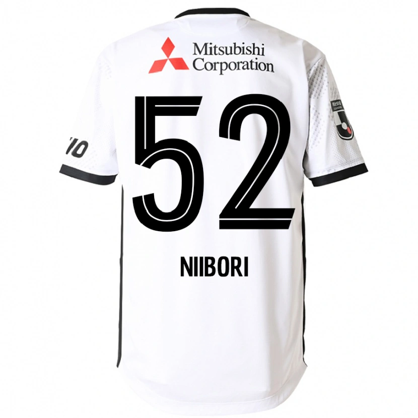 Danxen Kinder Keita Niibori #52 Weiß Schwarz Auswärtstrikot Trikot 2025/26 T-Shirt