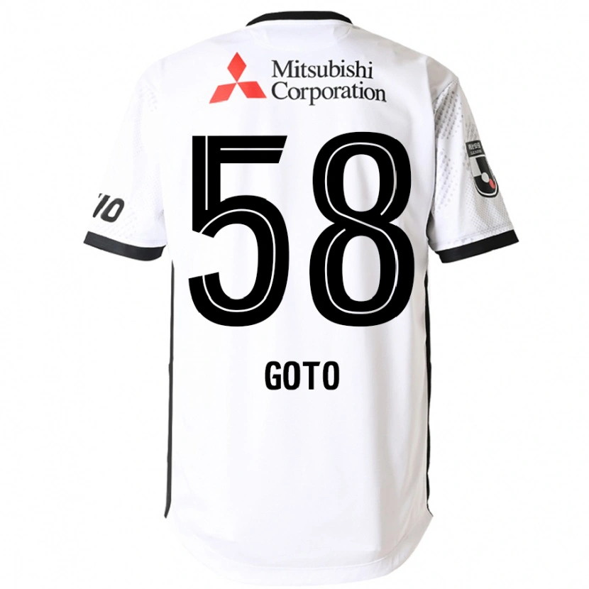 Danxen Kinder Wataru Goto #58 Weiß Schwarz Auswärtstrikot Trikot 2025/26 T-Shirt