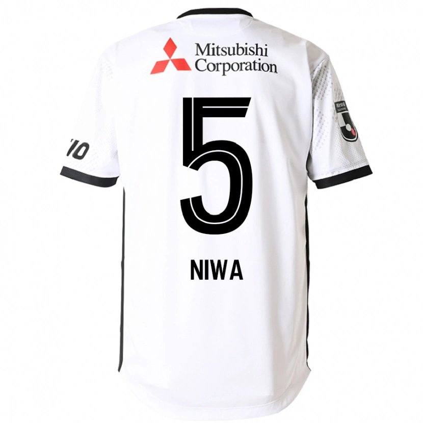 Danxen Kinder Daiki Niwa #5 Weiß Schwarz Auswärtstrikot Trikot 2025/26 T-Shirt
