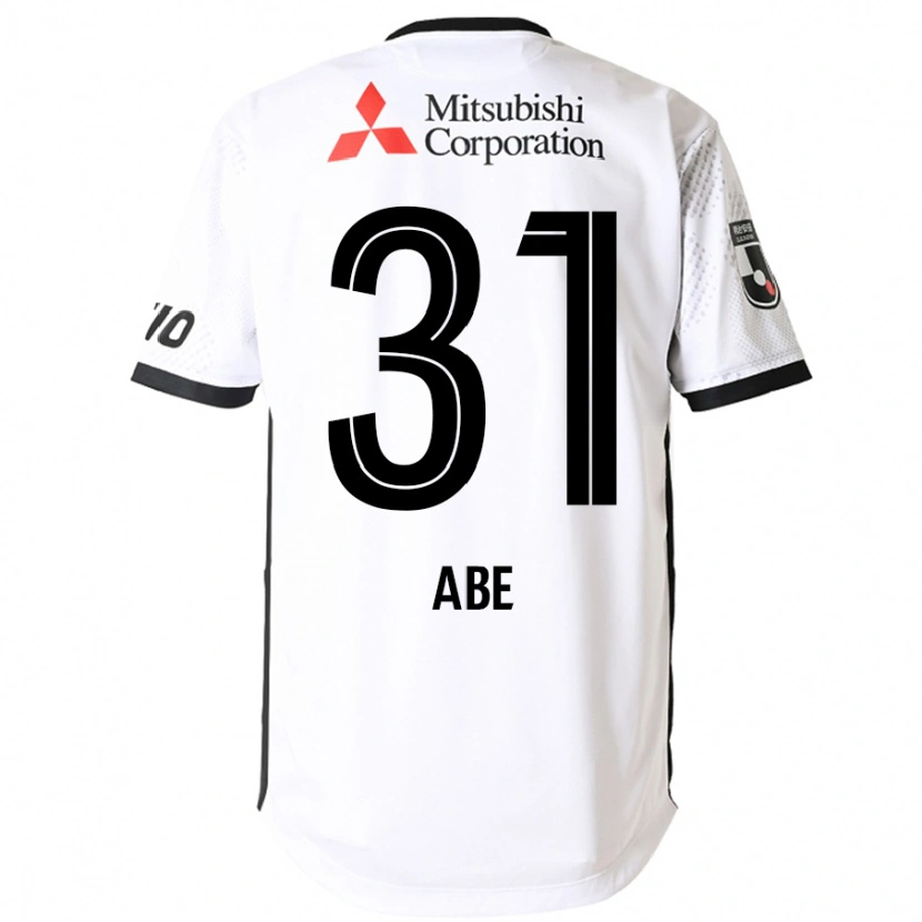 Danxen Kinder Shuto Abe #31 Weiß Schwarz Auswärtstrikot Trikot 2025/26 T-Shirt