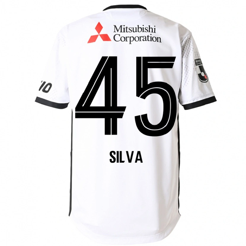 Danxen Kinder Arthur Silva #45 Weiß Schwarz Auswärtstrikot Trikot 2025/26 T-Shirt