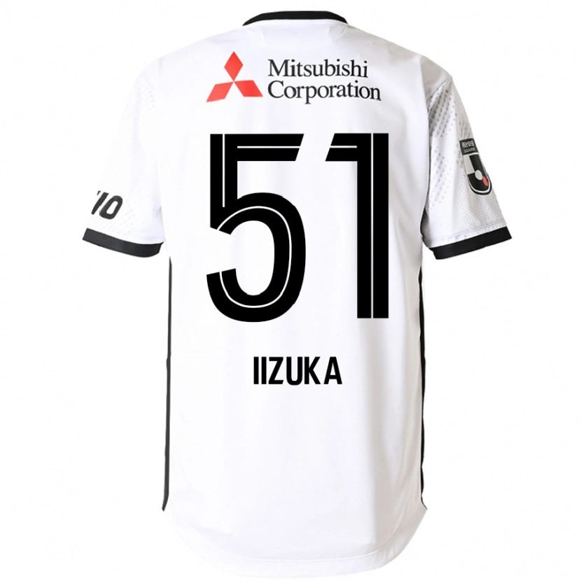 Danxen Kinder Yoshihito Iizuka #51 Weiß Schwarz Auswärtstrikot Trikot 2025/26 T-Shirt