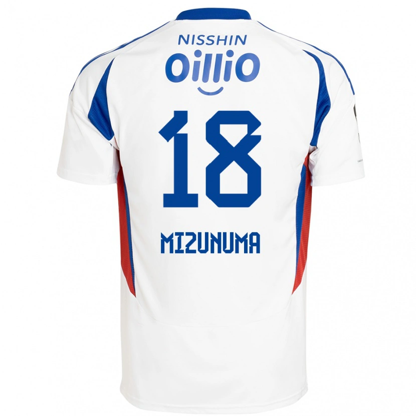 Danxen Kinder Kota Mizunuma #18 Weiß Königsblau Auswärtstrikot Trikot 2025/26 T-Shirt