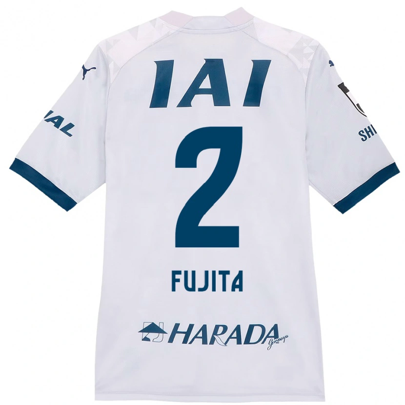 Danxen Kinder Shunsuke Fujita #2 Weiß Königsblau Auswärtstrikot Trikot 2025/26 T-Shirt