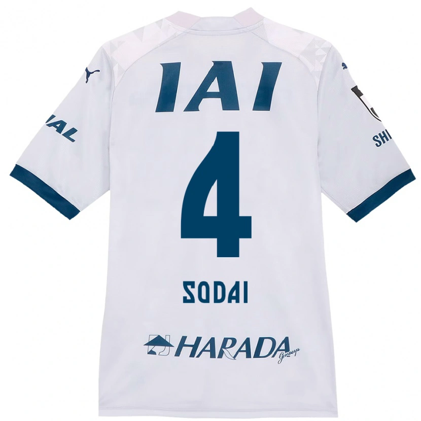 Danxen Kinder Sodai Hasukawa #4 Weiß Königsblau Auswärtstrikot Trikot 2025/26 T-Shirt