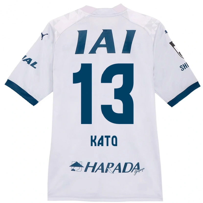 Danxen Kinder Daiya Kato #13 Weiß Königsblau Auswärtstrikot Trikot 2025/26 T-Shirt