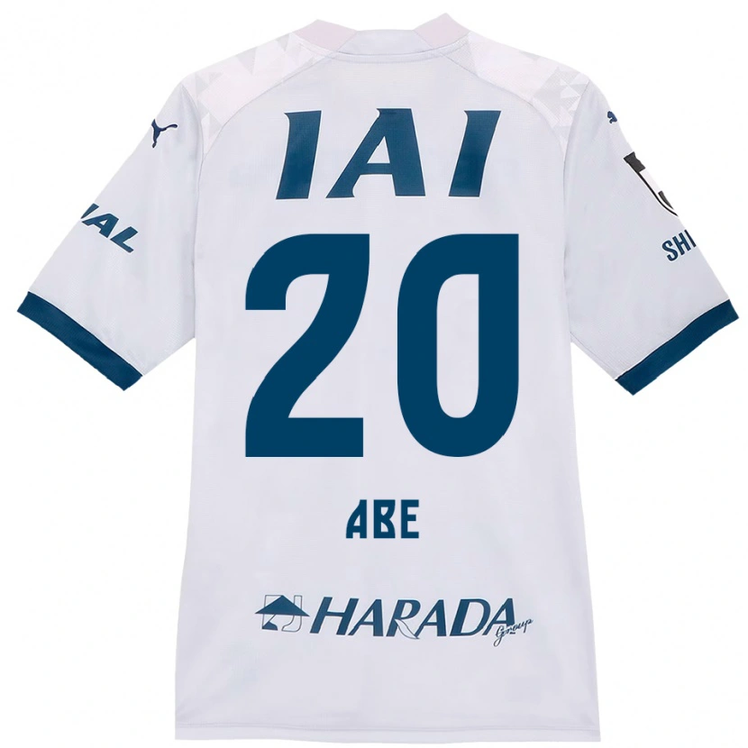 Danxen Kinder Ryoya Abe #20 Weiß Königsblau Auswärtstrikot Trikot 2025/26 T-Shirt