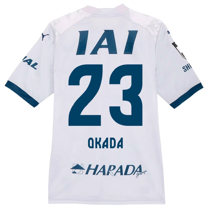 Danxen Kinder Shu Okada #23 Weiß Königsblau Auswärtstrikot Trikot 2025/26 T-Shirt