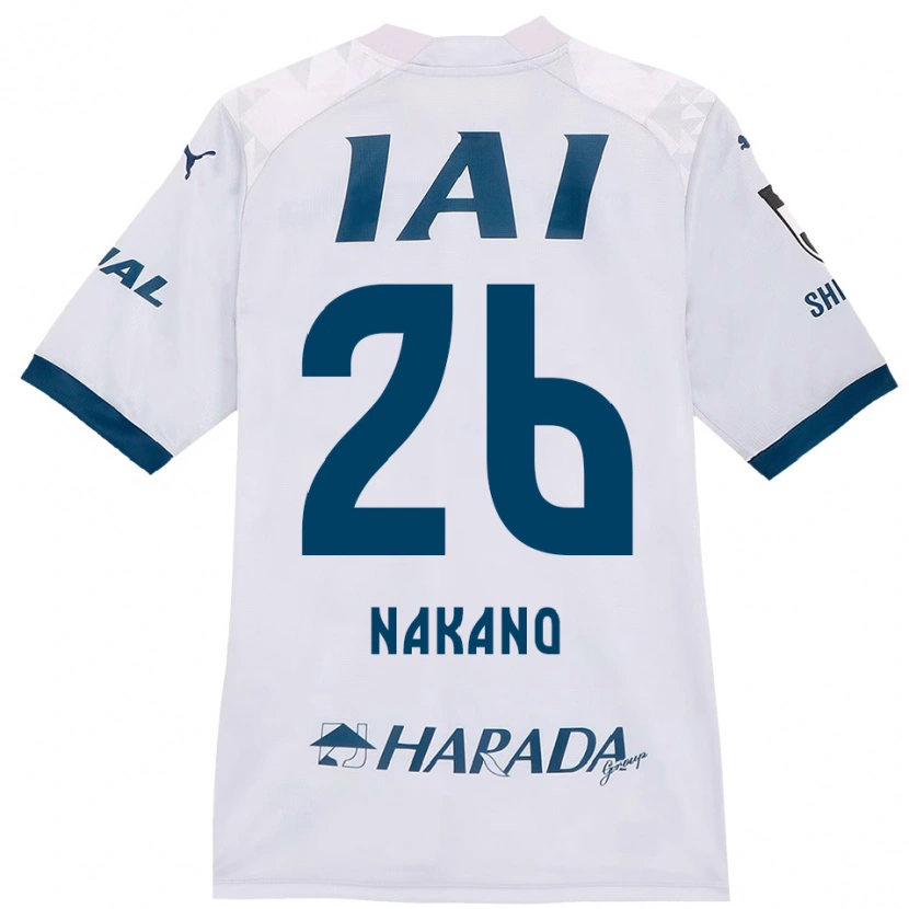 Danxen Kinder Takeru Nakano #26 Weiß Königsblau Auswärtstrikot Trikot 2025/26 T-Shirt