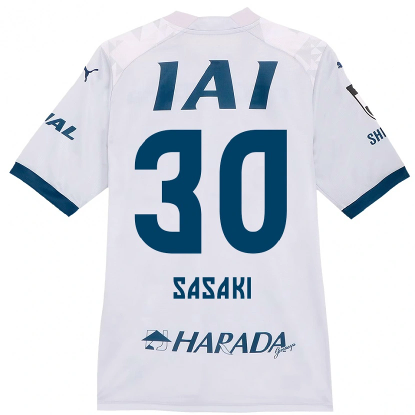 Danxen Kinder Tomotaro Sasaki #30 Weiß Königsblau Auswärtstrikot Trikot 2025/26 T-Shirt