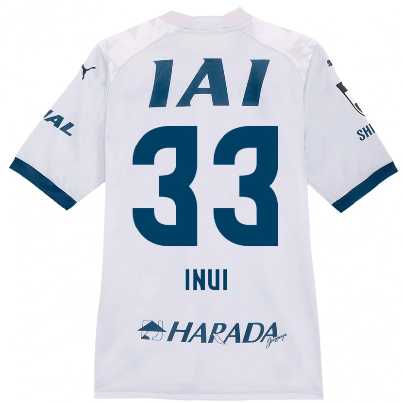 Danxen Kinder Takashi Inui #33 Weiß Königsblau Auswärtstrikot Trikot 2025/26 T-Shirt