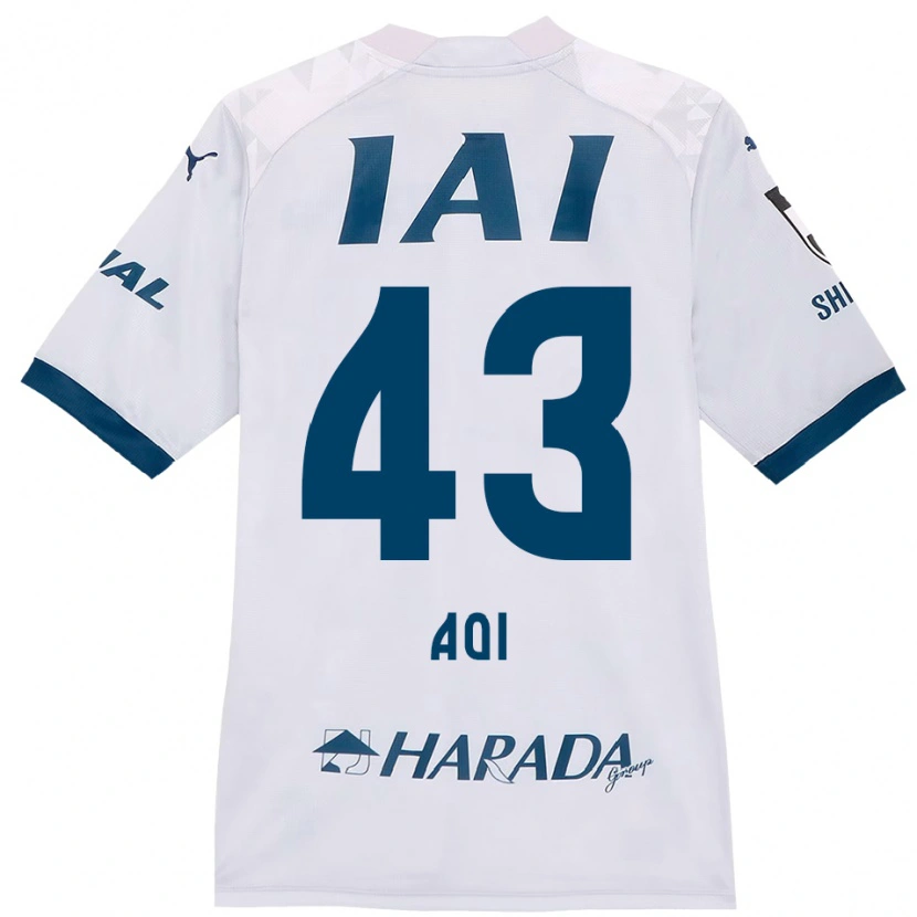 Danxen Kinder Aoi Ando #43 Weiß Königsblau Auswärtstrikot Trikot 2025/26 T-Shirt