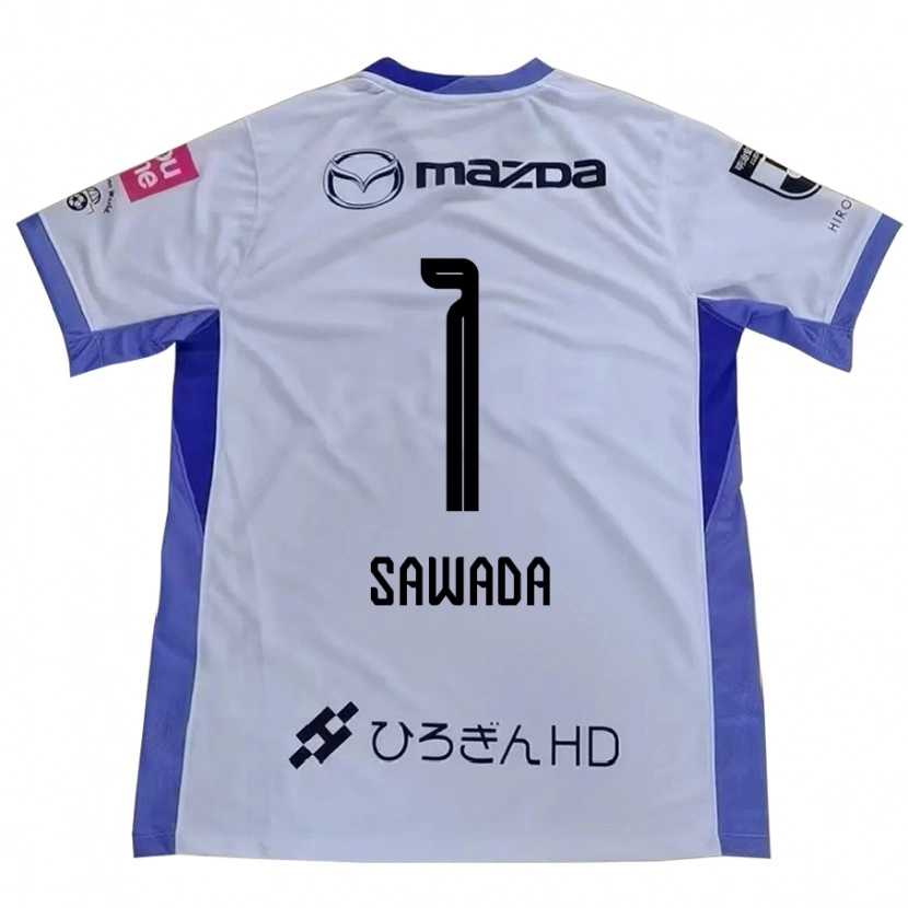 Danxen Kinder Shunsuke Sawada #1 Weiß Orange Auswärtstrikot Trikot 2025/26 T-Shirt