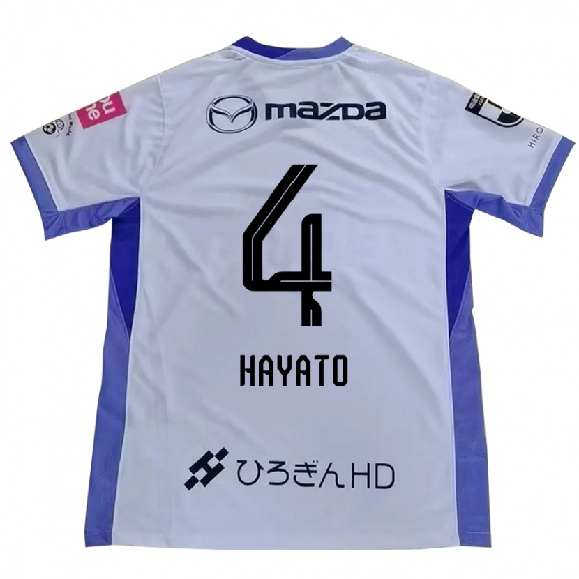 Danxen Kinder Hayato Araki #4 Weiß Orange Auswärtstrikot Trikot 2025/26 T-Shirt