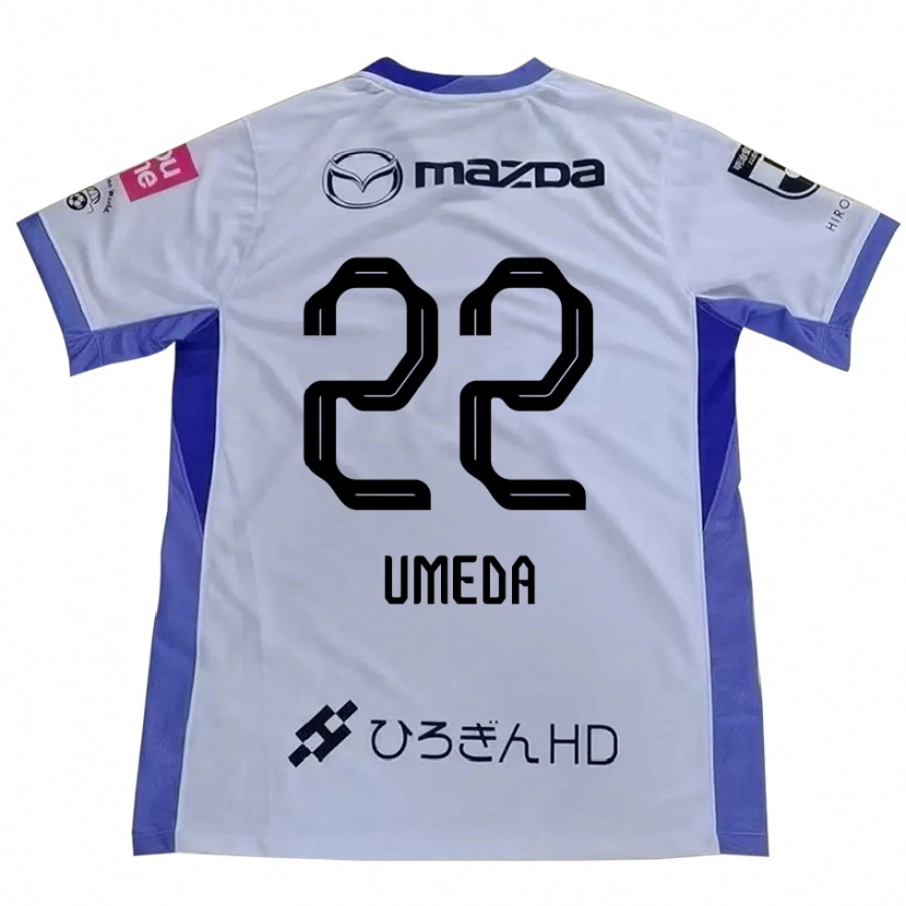 Danxen Kinder Taiga Umeda #22 Weiß Orange Auswärtstrikot Trikot 2025/26 T-Shirt