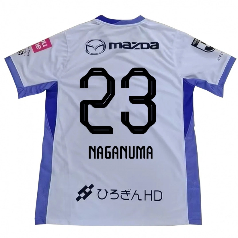Danxen Kinder Seimei Naganuma #23 Weiß Orange Auswärtstrikot Trikot 2025/26 T-Shirt