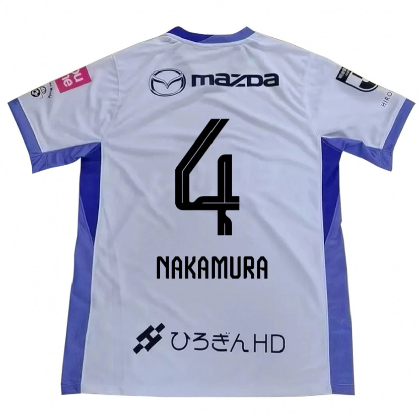 Danxen Kinder Kaede Nakamura #4 Weiß Orange Auswärtstrikot Trikot 2025/26 T-Shirt