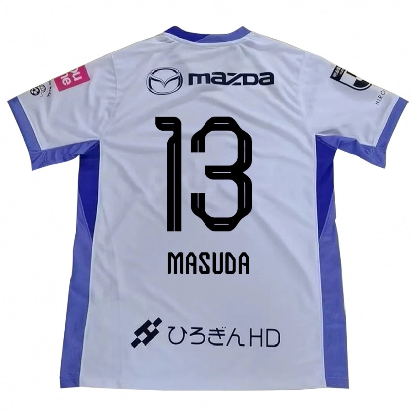 Danxen Kinder Takuya Masuda #13 Weiß Orange Auswärtstrikot Trikot 2025/26 T-Shirt