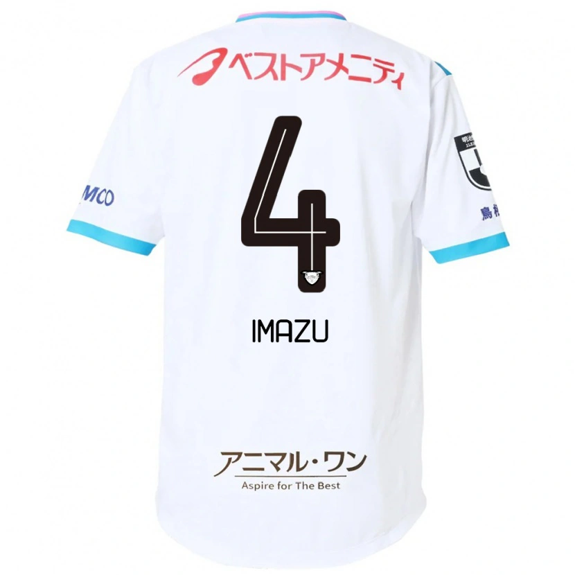 Danxen Kinder Yuta Imazu #4 Weiß Rosa Auswärtstrikot Trikot 2025/26 T-Shirt