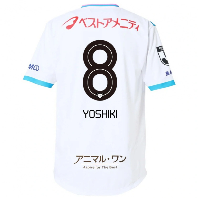 Danxen Kinder Yoshiki Narahara #8 Weiß Rosa Auswärtstrikot Trikot 2025/26 T-Shirt
