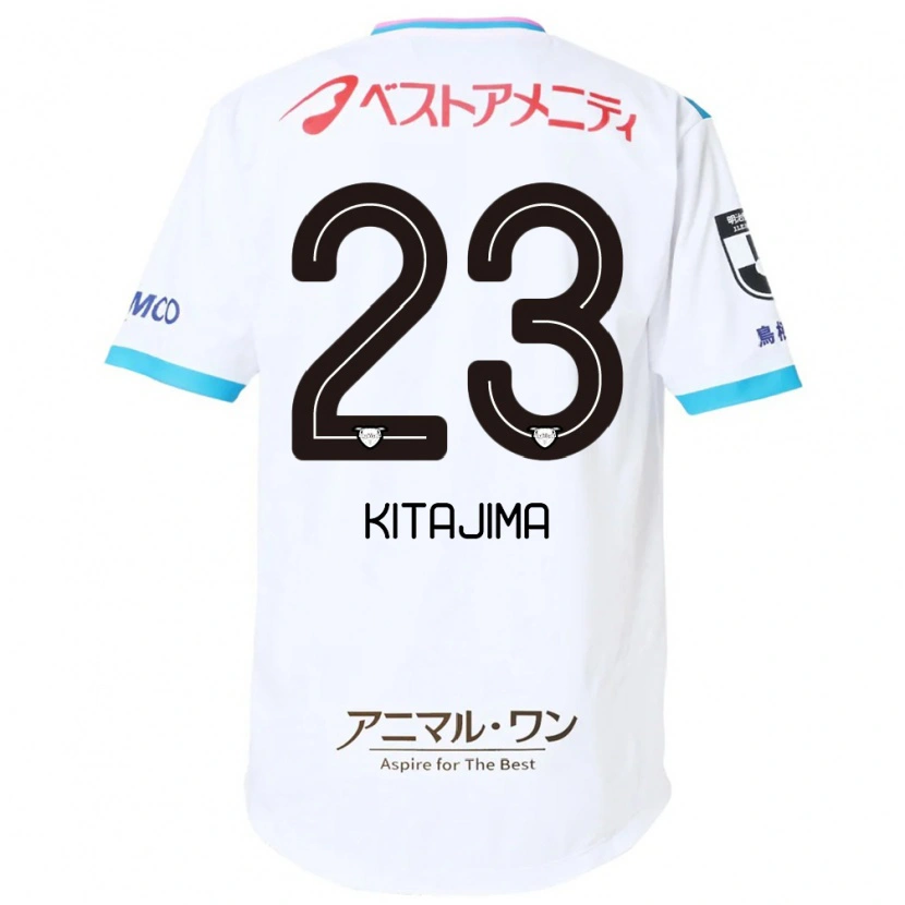 Danxen Kinder Fumiya Kitajima #23 Weiß Rosa Auswärtstrikot Trikot 2025/26 T-Shirt