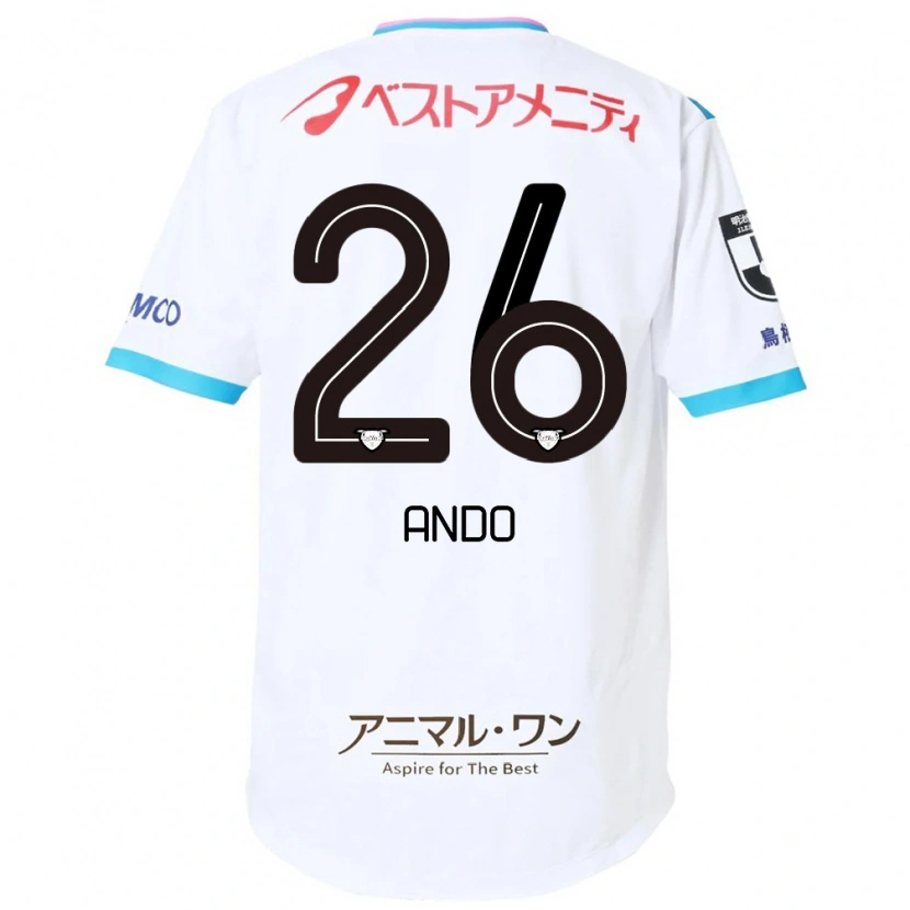 Danxen Kinder Toshiki Ando #26 Weiß Rosa Auswärtstrikot Trikot 2025/26 T-Shirt