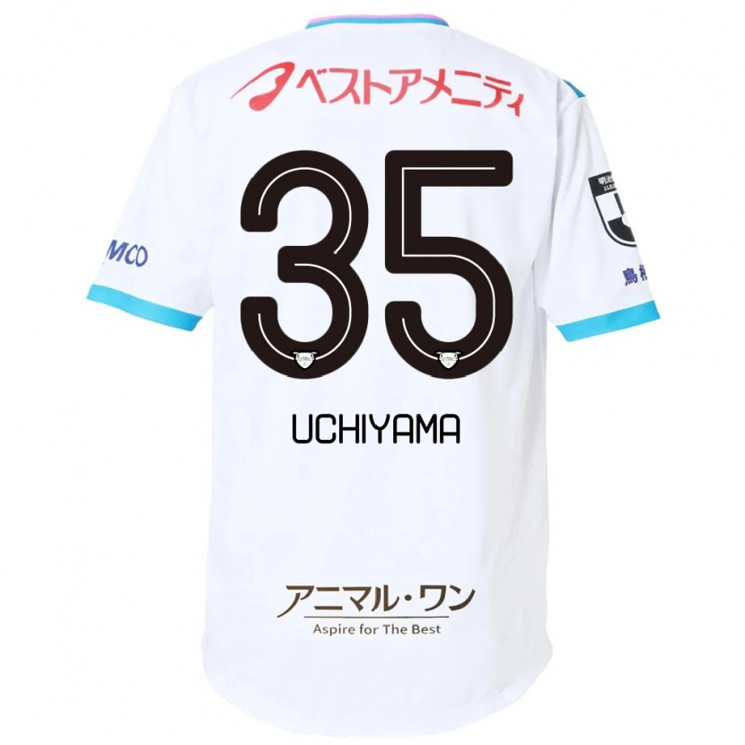 Danxen Kinder Kei Uchiyama #35 Weiß Rosa Auswärtstrikot Trikot 2025/26 T-Shirt