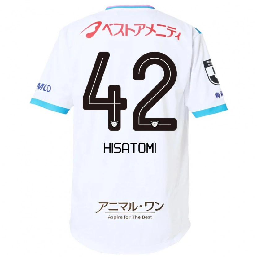 Danxen Kinder Kazuhiro Hisatomi #42 Weiß Rosa Auswärtstrikot Trikot 2025/26 T-Shirt