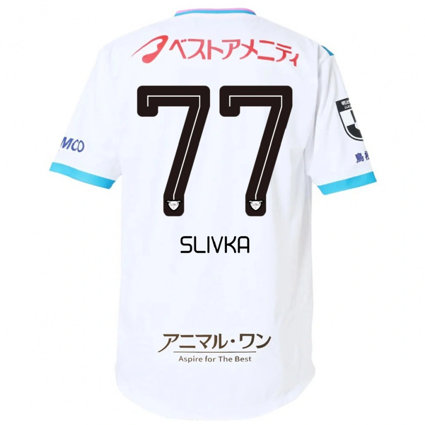 Danxen Kinder Vykintas Slivka #77 Weiß Rosa Auswärtstrikot Trikot 2025/26 T-Shirt