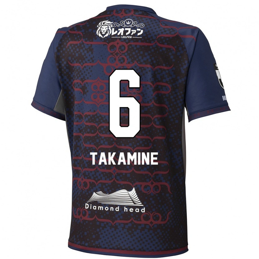 Danxen Kinder Tomoki Takamine #6 Blau Rot Auswärtstrikot Trikot 2025/26 T-Shirt