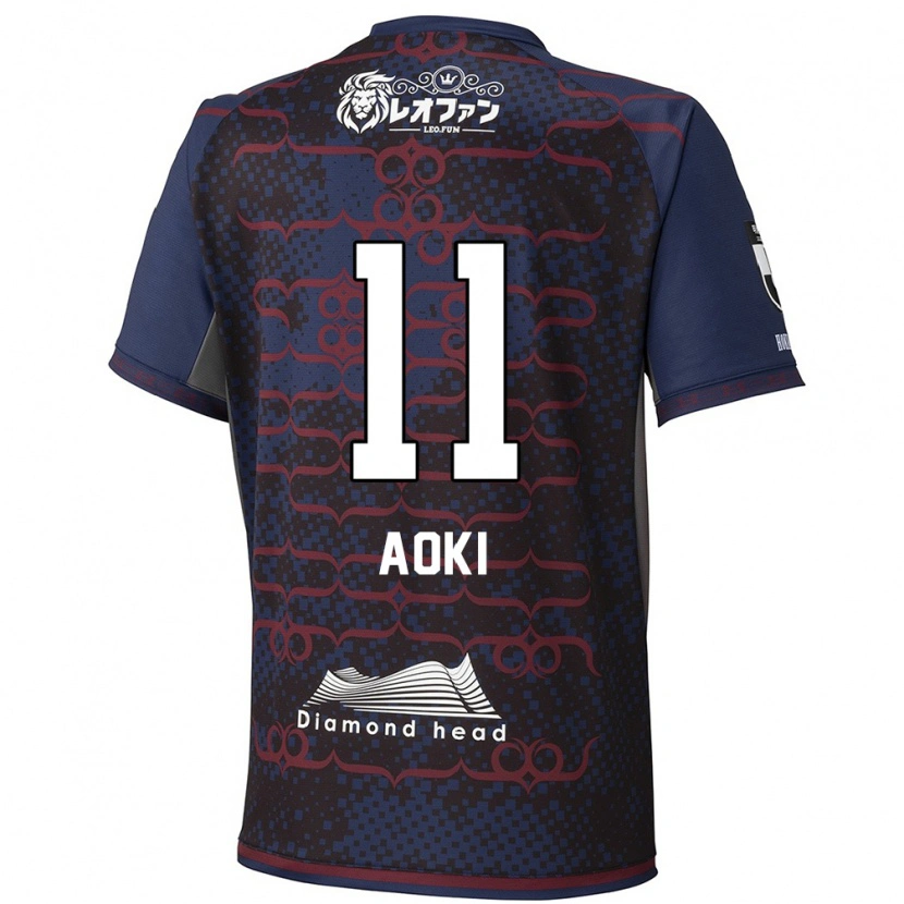 Danxen Kinder Ryota Aoki #11 Blau Rot Auswärtstrikot Trikot 2025/26 T-Shirt