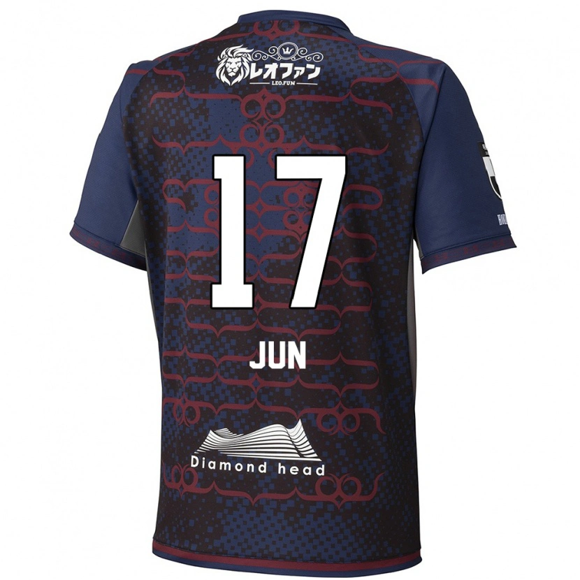 Danxen Kinder Jun Kodama #17 Blau Rot Auswärtstrikot Trikot 2025/26 T-Shirt