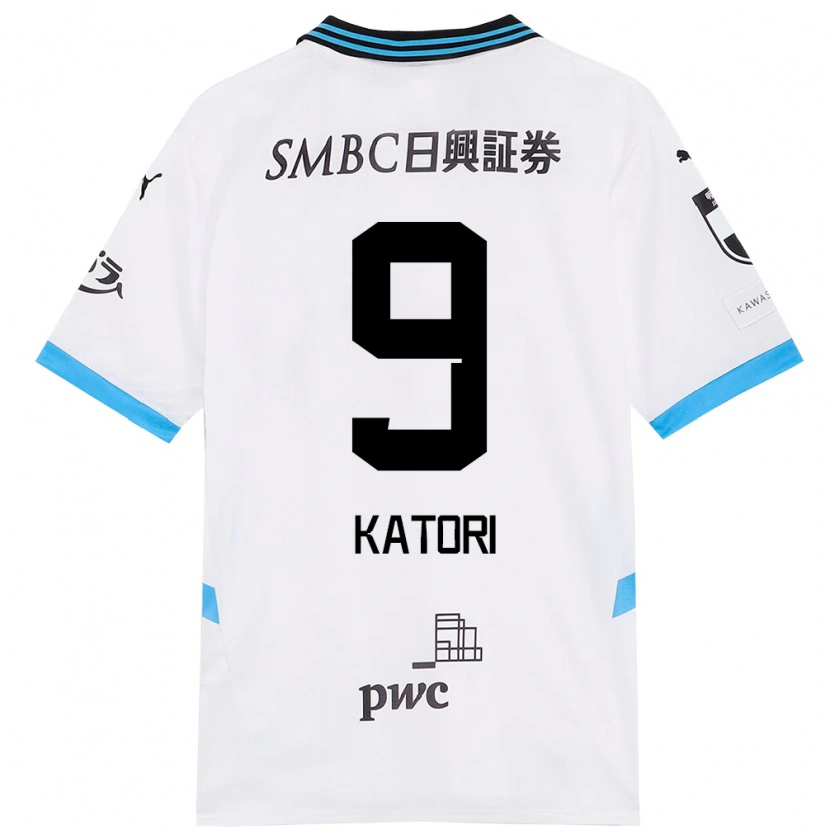 Danxen Kinder Takeshi Katori #9 Weiß Himmelblau Auswärtstrikot Trikot 2025/26 T-Shirt