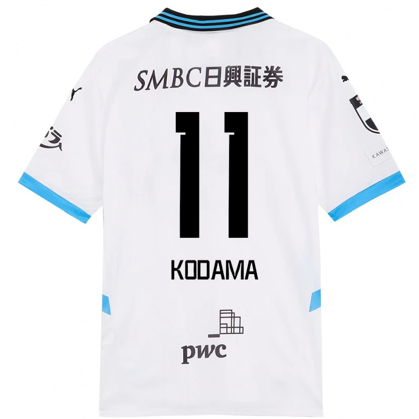 Danxen Kinder Shotaro Kodama #11 Weiß Himmelblau Auswärtstrikot Trikot 2025/26 T-Shirt