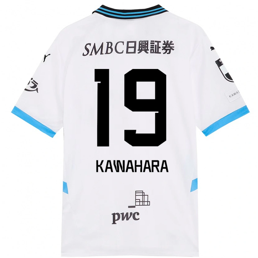 Danxen Kinder So Kawahara #19 Weiß Himmelblau Auswärtstrikot Trikot 2025/26 T-Shirt