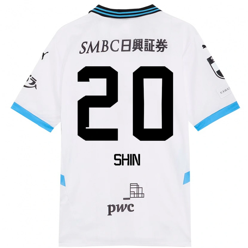 Danxen Kinder Shin Yamada #20 Weiß Himmelblau Auswärtstrikot Trikot 2025/26 T-Shirt